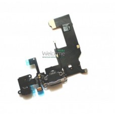 Iphone5 charge connector with hands free and components black orig