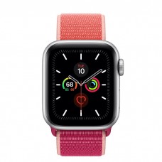 Apple Watch Series 5 40mm Silver Aluminium Case with Pomegranate Sport Loop (MWTR2)