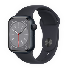 Apple Watch Series 8 45mm Midnight Aluminum Case with Midnight Sport Band (MNP13)