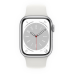 Apple Watch Series 8 41mm Silver Aluminum Case with White Sport Band (MNP63)