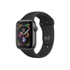 Apple Watch Series 4 GPS 44mm Space Gray Aluminum Case with Black Sport Band (MU6D2)