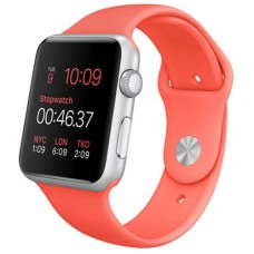 Watch Sport 42mm Silver Aluminum Case with Pink Sport Band (MJ3R2)