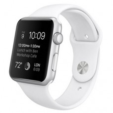 Watch Sport 42mm Silver Aluminum Case with White Sport Band (MJ3N2)