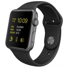 Watch Sport 42mm Space Gray Aluminum Case with Black Sport Band (MJ3T2)