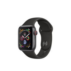 Apple Watch Series 4 GPS + Cellular 40mm Space Gray Aluminum Case with Black Sport Band (MTUG2)