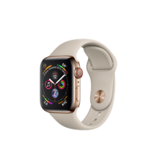 Apple Watch Series 4 GPS + Cellular 40mm Gold Stainless Steel Case with Stone Sport Band (MTUR2)