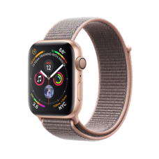 Apple Watch Series 4 GPS 44mm Gold Aluminum Case with Pink Sand Sport Loop (MU6G2)