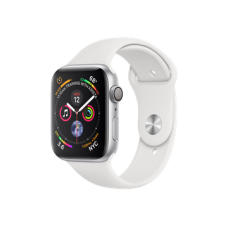 Apple Watch Series 4 GPS 44mm Silver Aluminum Case with White Sport Band (MU6A2)