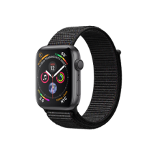 Apple Watch Series 4 GPS 44mm Space Gray Aluminum Case with Black Sport Loop (MU6E2)