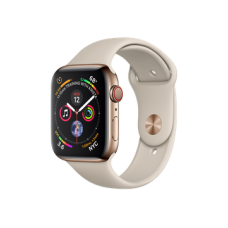 Apple Watch Series 4 GPS + Cellular 44mm Gold Stainless Steel Case with Stone Sport Band (MTV72)