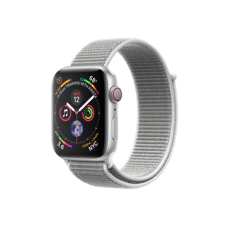 Apple Watch Series 4 GPS + Cellular 44mm Silver Aluminum Case with Seashell Sport Loop (MTUV2)