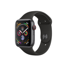 Apple Watch Series 4 GPS + Cellular 44mm Space Gray Aluminum Case with Black Sport Band (MTUW2)