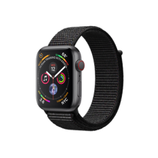 Apple Watch Series 4 GPS + Cellular 44mm Space Gray Aluminum Case with Black Sport Loop (MTUX2)