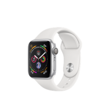 Apple Watch Series 4 GPS 40mm Silver Aluminum Case with White Sport Band (MU642)