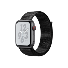 Apple Watch Nike+ Series 4 GPS + Cellular 44mm Space Gray Aluminum Case with Black Nike Sport Loop (MTXD2)