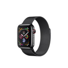 Apple Watch Series 4 GPS + Cellular 40mm Space Black Stainless Steel Case with Space Black Milanese Loop (MTUQ2)