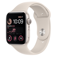 Apple Watch SE 44mm Starlight Aluminium Case with Starlight Sport Band (MNJX3)