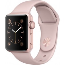 Apple Watch Series 1 38mm Rose Gold Aluminum Case with Pink Sand Sport Band (MNNH2)