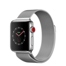 Apple Watch 38mm Series 3 GPS + Cellular Stainless Steel Case with Milanese Loop (MR1F2)