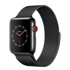 Apple Watch 42mm Series 3 GPS + Cellular Space Black Stainless Steel Case with Space Black Milanese Loop (MR1L2)