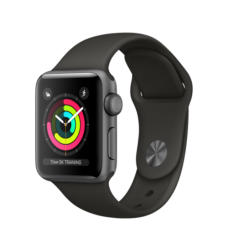 Apple Watch 38mm Series 3 GPS Space Gray Aluminum Case with Gray Sport Band (MR352)