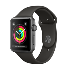 Apple Watch 42mm Series 3 GPS Space Gray Aluminum Case with Gray Sport Band (MR362)