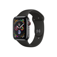 Apple Watch Series 4 GPS + Cellular 44mm Space Black Stainless Steel Case with Black Sport Band (MTV52)