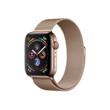 Apple Watch Series 4 GPS + Cellular 44mm Gold Stainless Steel Case with Gold Milanese Loop (MTV82)