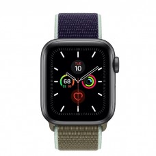 Apple Watch Series 5 40mm Space Gray Aluminium Case with Khaki Sport Loop (MWTT2)