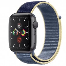 Apple Watch Series 5 44mm Space Gray Aluminium Case with Alaskan Blue Sport Loop (MX3P2)