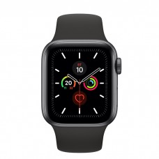 Apple Watch Series 5 40mm Space Gray Aluminium Case with Black Sport Band (MWV82)