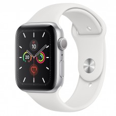 Apple Watch Series 5 44mm Silver Aluminium Case with White Sport Band (MWVD2)