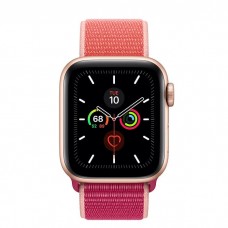 Apple Watch Series 5 40mm Gold Aluminium Case with Pomegranate Sport Loop (MWTR2)