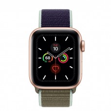 Apple Watch Series 5 40mm Gold Aluminium Case with Khaki Sport Loop (MWTT2)