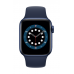 Apple Watch Series 6 40mm Blue Aluminum Case with Deep Navy Sport Band (MG143)