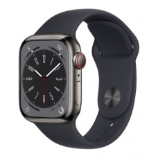 Apple Watch 8 41mm GPS+LTE Graphite Stainless Steel Case with Midnight Sport Band (MNJJ3)