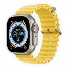 Apple Watch Ultra 49mm Titanium Case with Yellow Ocean Band (MNHG3)