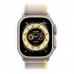 Apple Watch Ultra 49mm Titanium Case with Yellow/Beige Trail Loop S/M (MNHK3)