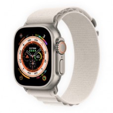 Apple Watch Ultra 49mm Titanium Case with Starlight Alpine Loop Large (MQFT3)