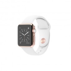 Watch Edition 38mm 18-Karat Rose Gold Case with White Sport Band (MJ8P2)