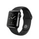 Watch 38mm Space Black Stainless Steel Case с ремешком Black Sport Band (MLCK2)