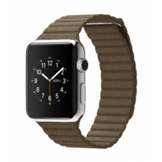 Watch 42mm Stainless Steel з ремінцем Light Brown Leather Loop (MJ402)