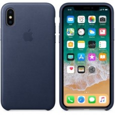 iPhone X Leather Case - Midnight Blue