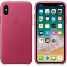 iPhone X Leather Case - Pink Fuchsia