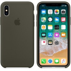 iPhone X Silicone Case - Dark Olive