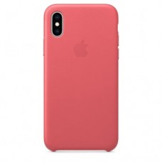 iPhone XS Max Leather Case — Peony Pink