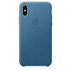 iPhone XS Max Leather Case — Cape Cod Blue