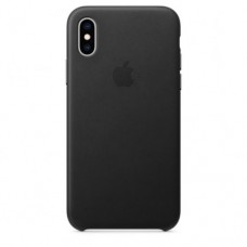 iPhone XS Max Leather Case — Black