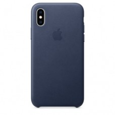 iPhone XS Max Leather Case — Midnight Blue