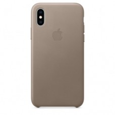 iPhone XS Max Leather Case — Taupe